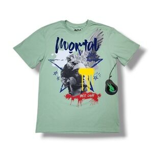 Sole‎ Goat In mortal Embroidered Graphic Green T-Shirt Men's S